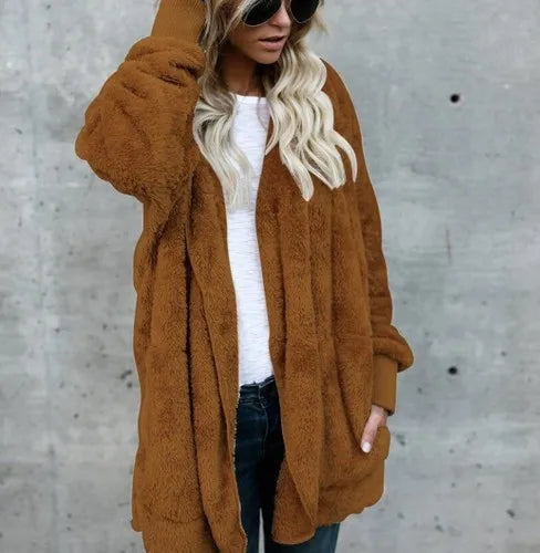 Casual Hooded Fleece Coat