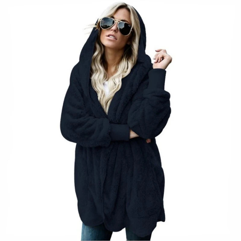 Casual Hooded Fleece Coat