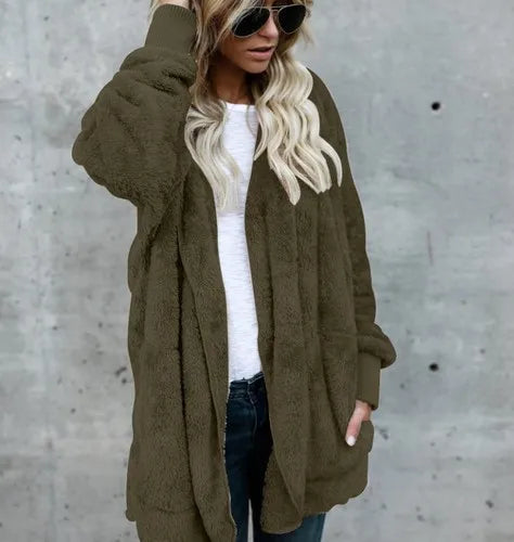 Casual Hooded Fleece Coat
