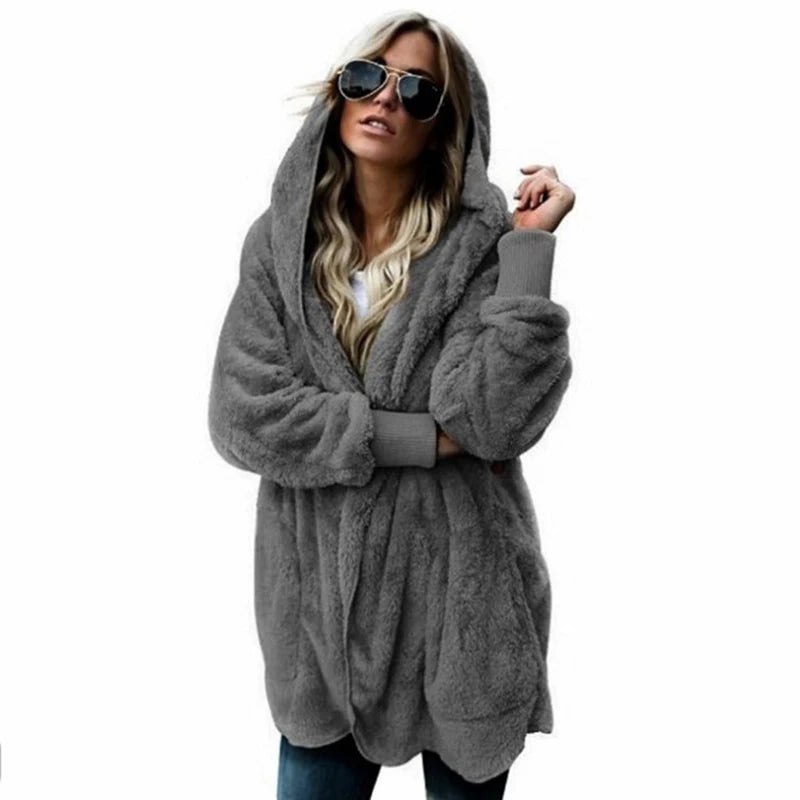 Casual Hooded Fleece Coat