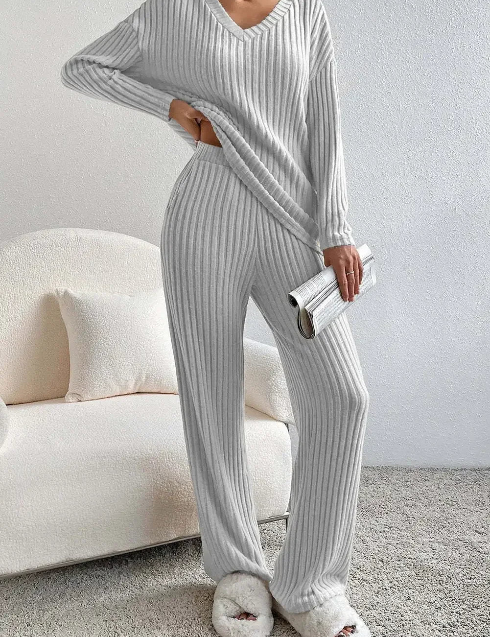 Knitted Two-Piece Lounge Set