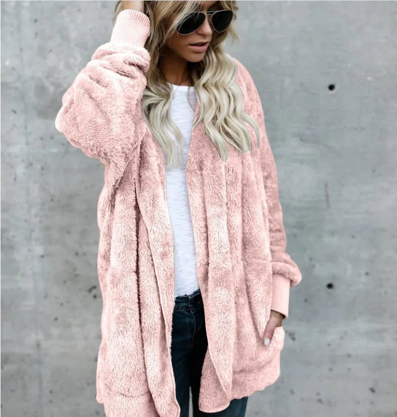 Casual Hooded Fleece Coat