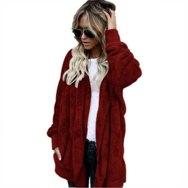 Casual Hooded Fleece Coat