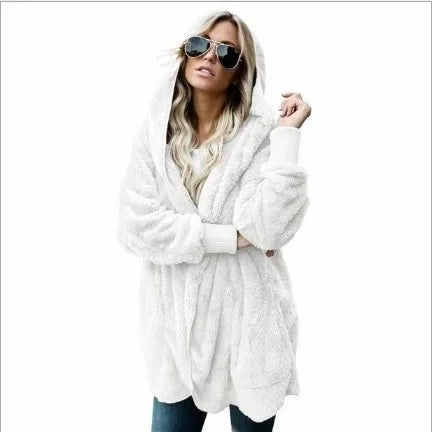 Casual Hooded Fleece Coat