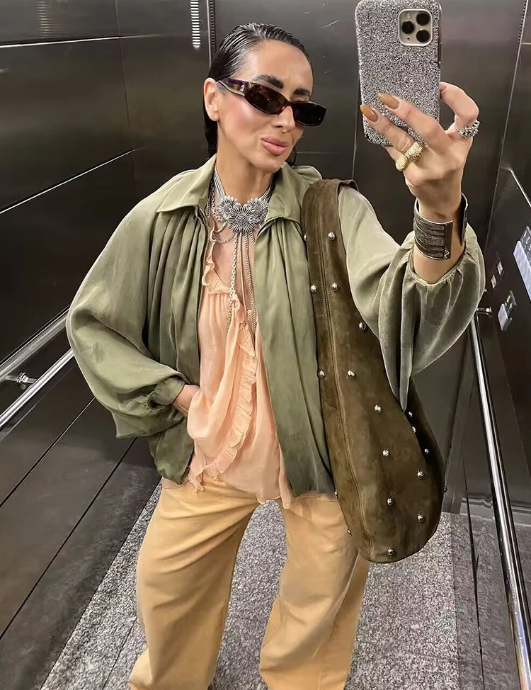 Casual Oversized Bomber Jacket