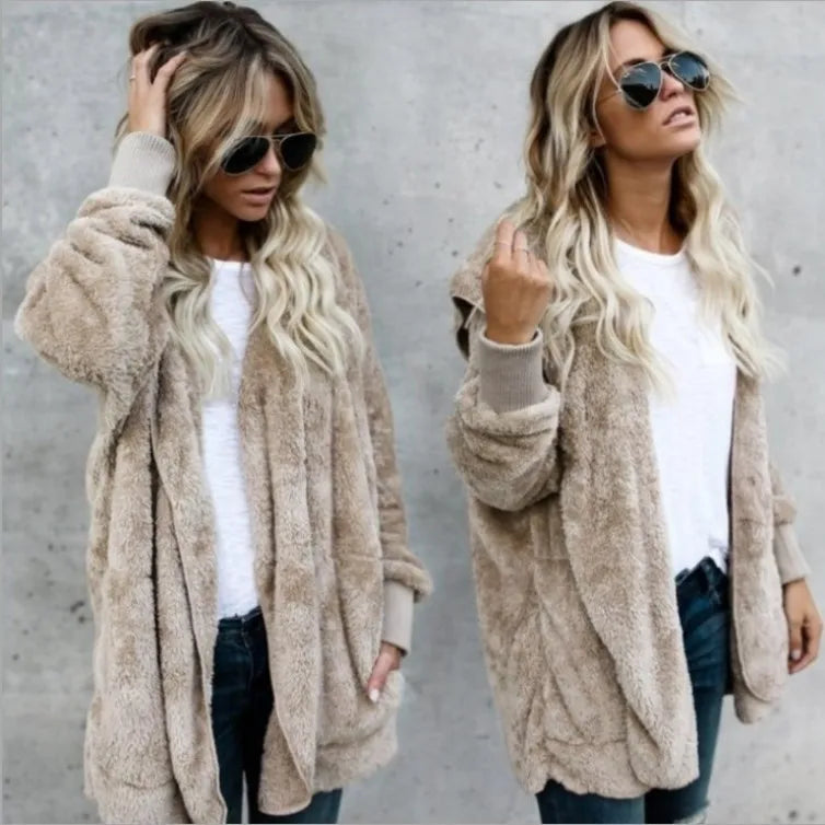 Casual Hooded Fleece Coat