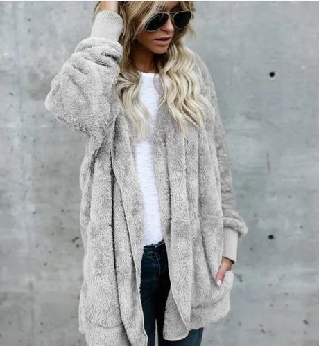 Casual Hooded Fleece Coat