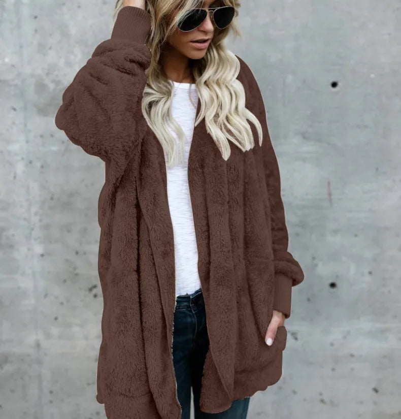 Casual Hooded Fleece Coat