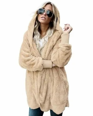 Casual Hooded Fleece Coat