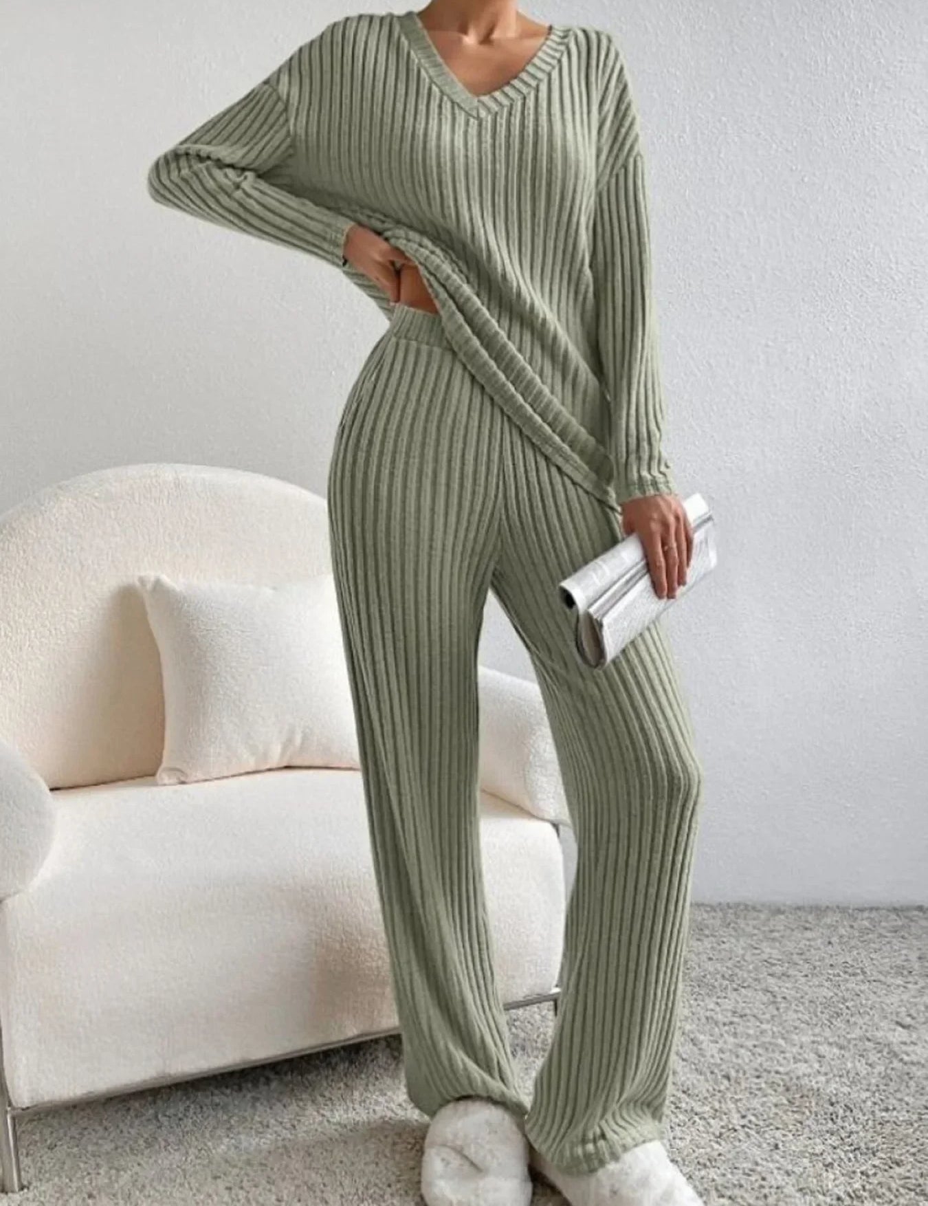 Knitted Two-Piece Lounge Set