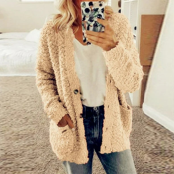 Casual Plush Cardigan