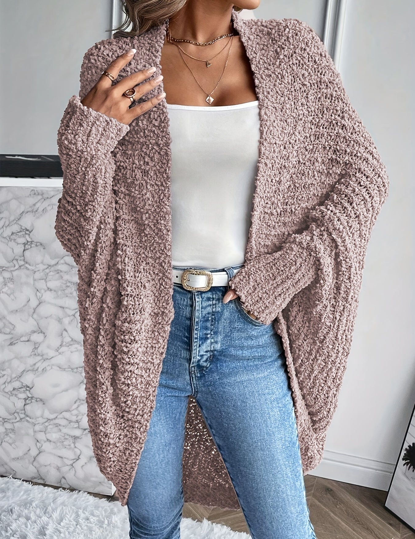 Open Knitted Cardigan