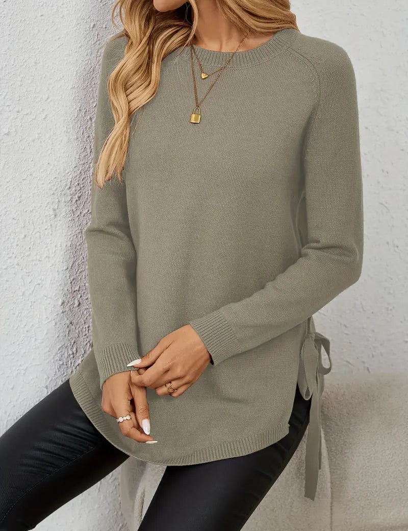 Side Slit Knitted Sweater