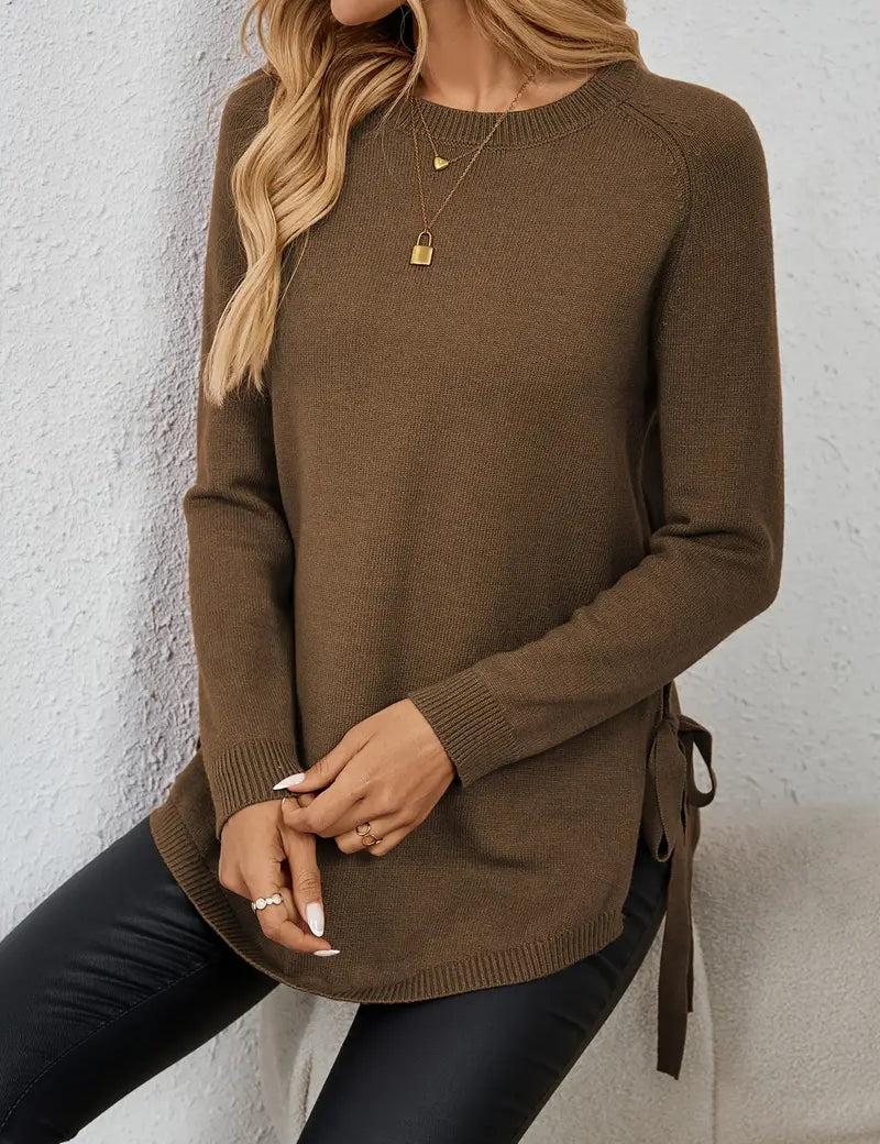 Side Slit Knitted Sweater