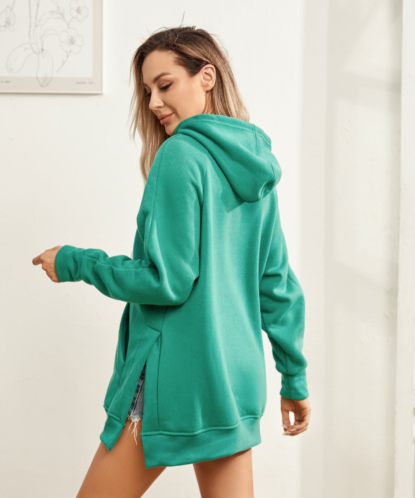 Hooded Nightgown, Oversized Long Hoodie Dress