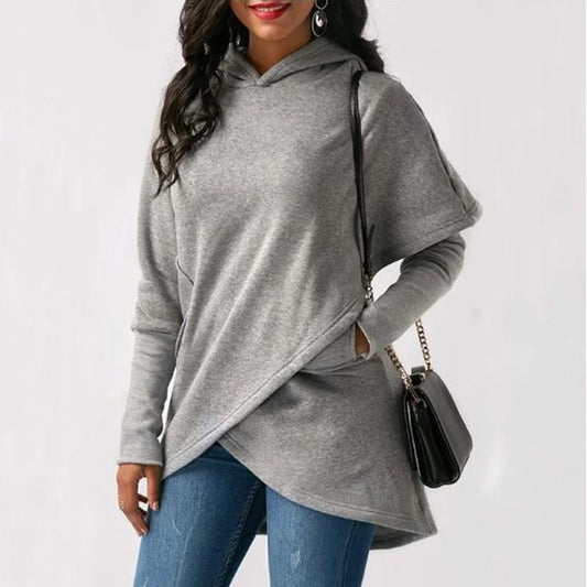 Women's Hoodie Dress - Casual Long Sleeve Pullover Sweatshirt Dress –  Calmlily